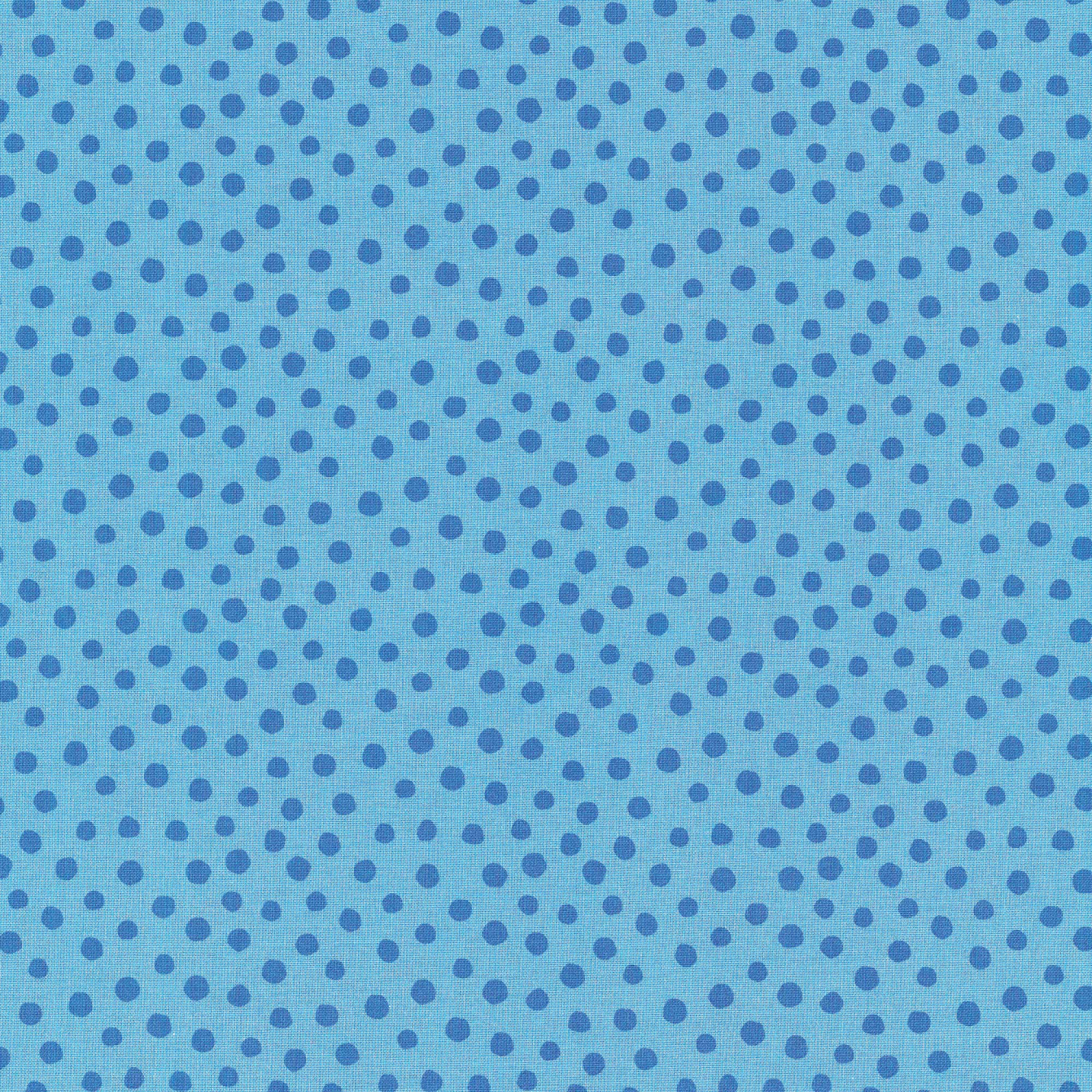 BW Druckstoff Westfalenstoff Junge Linie/Punkte blau auf blau