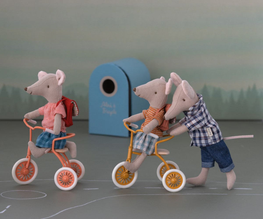 Maileg Abri tricycle, Maus, Petrol Blau
