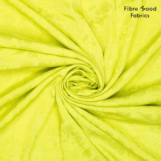 Fibre Mood 30 Woven vi jacquard leaves yellow/green  FM420097-10