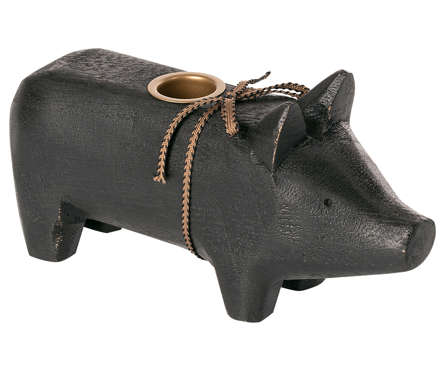 Maileg Kerzenhalter Schwein aus Holz (versch. Farben, 18cm Länge)